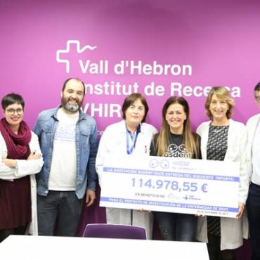 Asdent donates more than 114,000 euros for the investigation of Dent’s disease in Vall d’Hebron